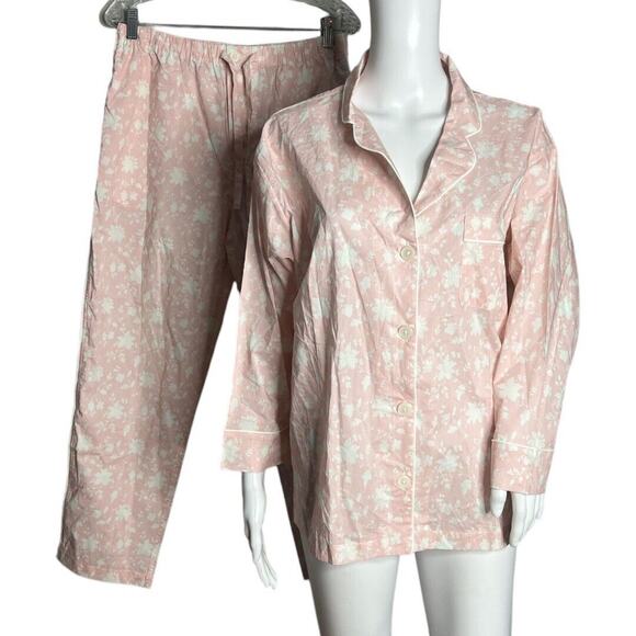 Sleepy Jones Other - Sleepy Jones Pajama Set Blush Pink White Floral Marina Wallpaper Loungewear